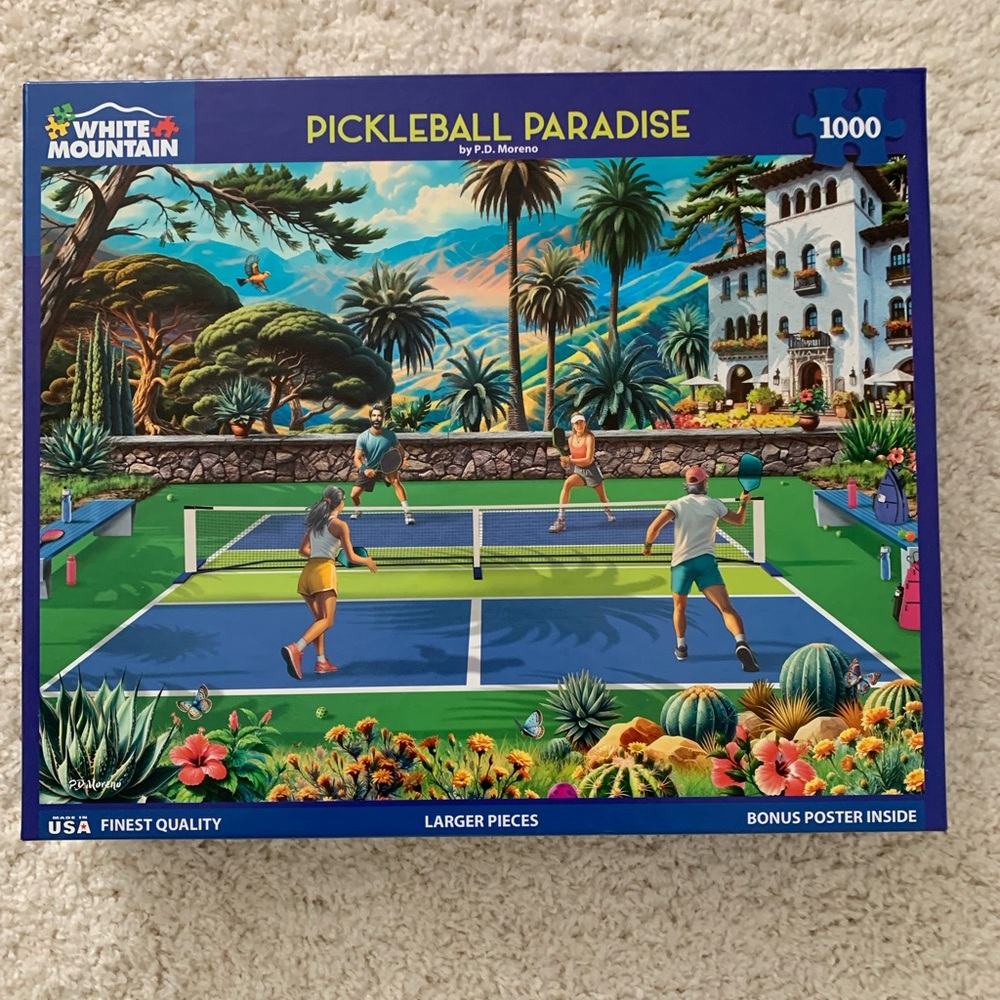 White Mountain Pickleball Paradise Puzzle - 1000 Pieces